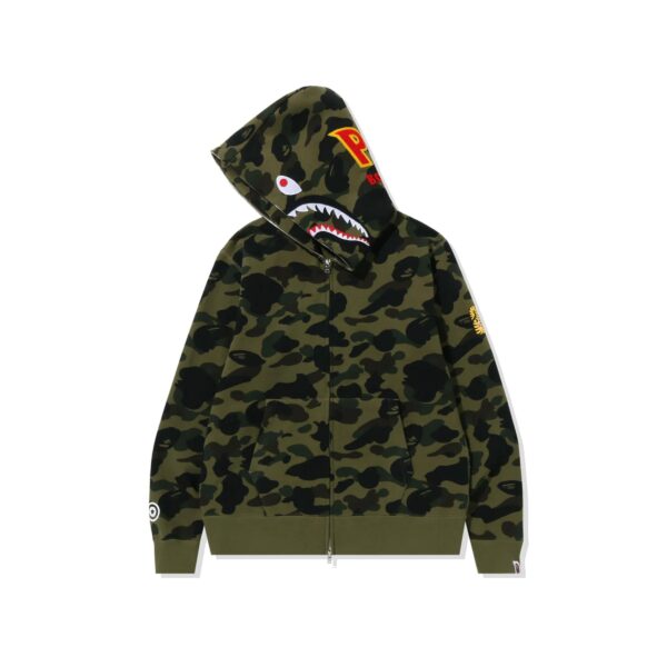 BAPE 1ST CAMO ONE POINT PULLOVER HOODIE-GREEN CAMO
