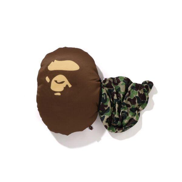 BAPE ABC CAMO 2 WAY APE HEAD NECK PILLOW-GREEN