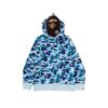 BAPE ABC CAMO 2ND APE FULLZIP HOODIE-BLUE