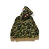 BAPE ABC CAMO 2ND APE FULLZIP HOODIE-GREEN