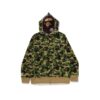BAPE ABC CAMO 2ND APE FULLZIP HOODIE-GREEN