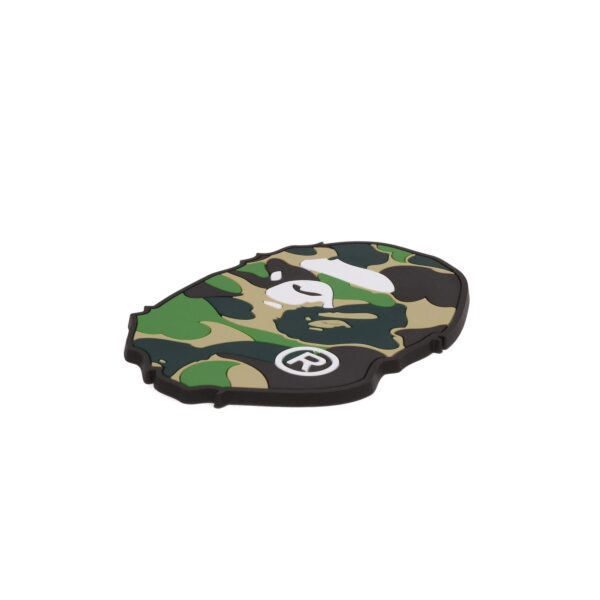 BAPE ABC CAMO APE HEAD COASTER-GREEN
