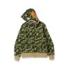 BAPE ABC CAMO SHARK FULLZIP HOODIE-GREEN
