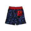 BAPE CRAZY CAMO SHARK SWEATSHORTS-NAVY