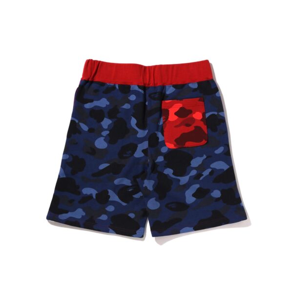 BAPE CRAZY CAMO SHARK SWEATSHORTS-NAVY