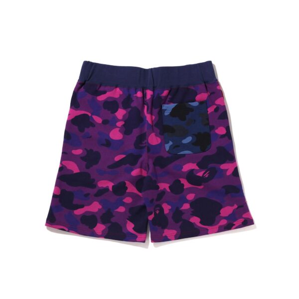 BAPE CRAZY CAMO SHARK SWEATSHORTS-PURPLE