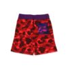 BAPE CRAZY CAMO SHARK SWEATSHORTS-RED