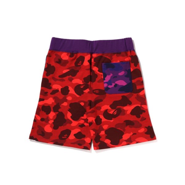 BAPE CRAZY CAMO SHARK SWEATSHORTS-RED