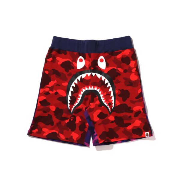 BAPE CRAZY CAMO SHARK SWEATSHORTS-RED