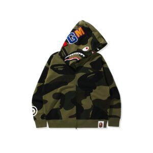 BAPE-GIANT-1ST-CAMO-SHARK-LOOSE-FIT-FULLZIP-HOODIE--GREEN-CAMO BAPE GIANT 1ST CAMO SHARK LOOSE FIT FULLZIP HOODIE-GREEN CAMO