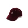 BAPE ONE POINT EMBROIDERED LOGO PANEL CAP-BURGUNDY