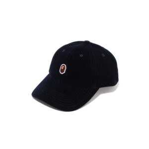 BAPE-ONE-POINT-EMBROIDERED-LOGO-PANEL-CAP--NAVY BAPE ONE POINT EMBROIDERED LOGO PANEL CAP-NAVY