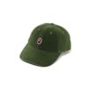 BAPE ONE POINT EMBROIDERED LOGO PANEL CAP-OLIVE DRAB