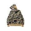 BAPE SHARK STA CAMOUFLAGE FULLZIP HOODIE-YELLOW/BROWN