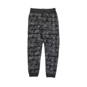 BAPE-TEXT-COLOR-CAMO-SWEATPANTS--BLACK BAPE TEXT COLOR CAMO SWEATPANTS-BLACK