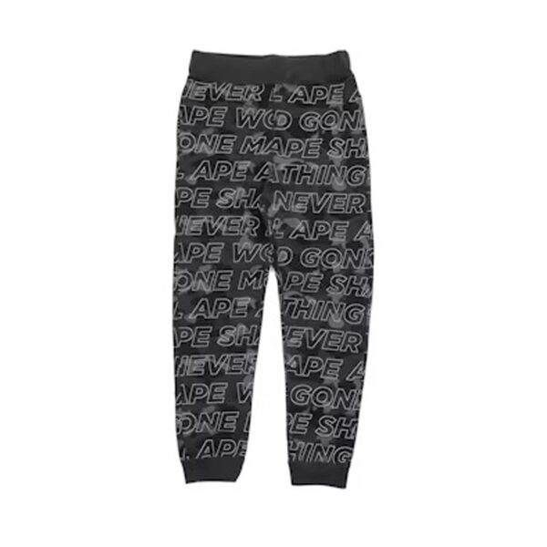 BAPE TEXT COLOR CAMO SWEATPANTS-BLACK
