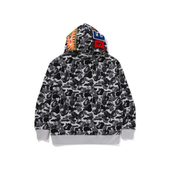 BAPE x DEF JAM CAMO SHARK RELAXED FIT FULLZIP HOODIE-BLACK
