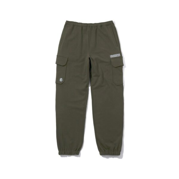 BBC EMBROIDERED LOGO SWEAT CARGO PANTS-OLIVE
