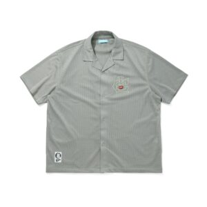 BBC ICE CREAM OPEN COLLAR MESH SS SHIRT-GRAY