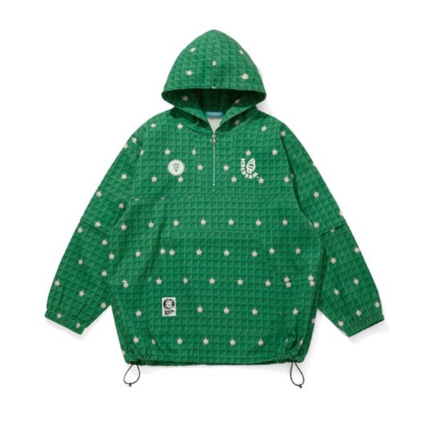 BBC ICE CREAM WAFFLE 2 WAY HALF ZIP SHIRT JACKET