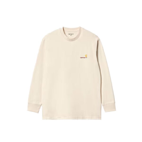 CARHARTT L/S AMERICAN SCRIPT TEE-NATURAL