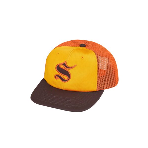 SUPREME FW25 CONTRAST S MESH BLACK 6 PANEL-ORANGE