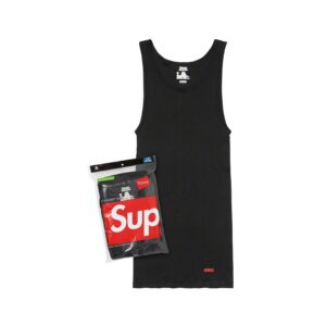 SUPREME-SS20-HANES-TAGLESS-TANK-TOPS-(PACK-OF-3)--BLACK SUPREME SS20 HANES TAGLESS TANK TOPS (PACK OF 3)-BLACK