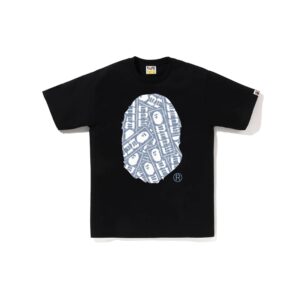 APE-JAPANESE-CLOUD-CAMO-LABEL-TEE--BLACK BAPE JAPANESE CLOUD CAMO LABEL TEE-BLACK