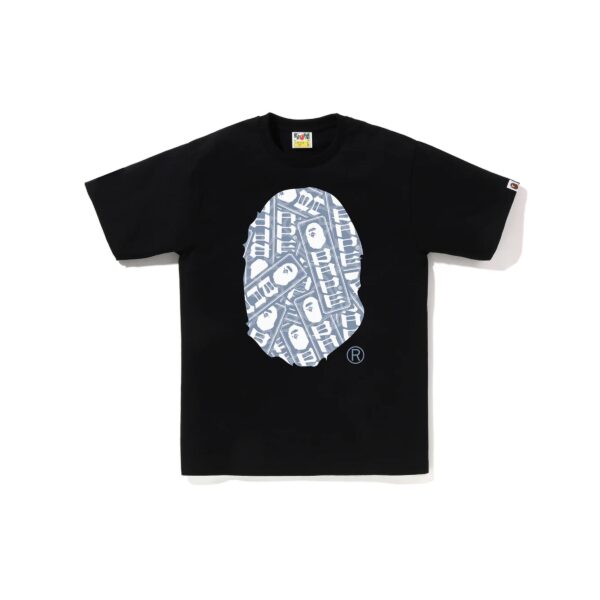 BAPE JAPANESE CLOUD CAMO LABEL TEE-BLACK