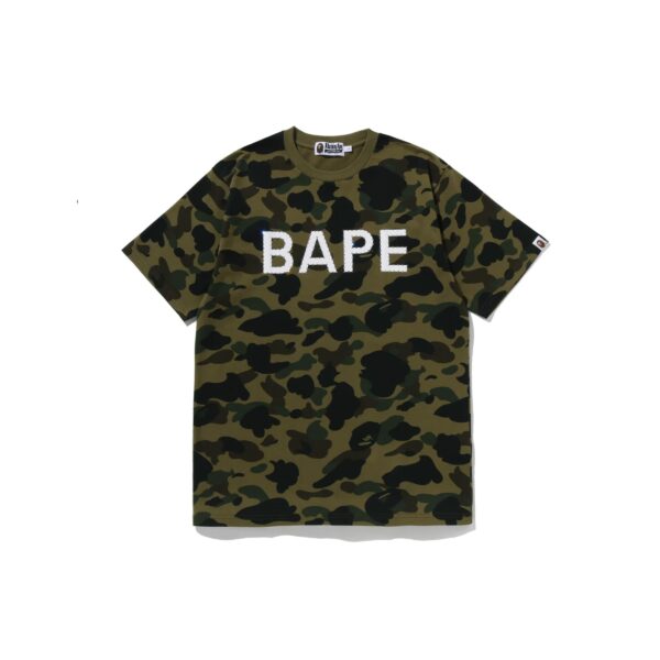 BAPE 1ST CAMO BAPE RHINESTONE TEE-GREEN