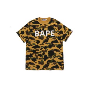 BAPE-1ST-CAMO-BAPE-RHINESTONE-TEE--YELLOW BAPE 1ST CAMO BAPE RHINESTONE TEE-YELLOW