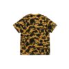 BAPE 1ST CAMO BAPE RHINESTONE TEE-YELLOW