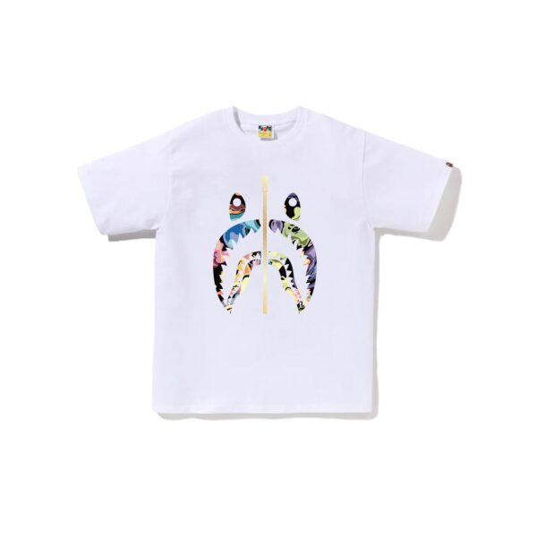 BAPE ART CAMO SHARK TEE-WHITE