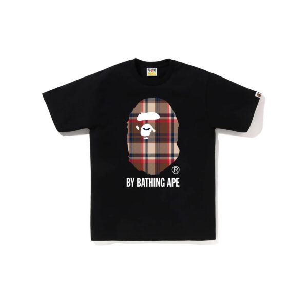 BAPE CHECK BY BATHING APE TEE-BLACK