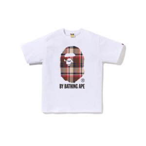 BAPE CHECK BY BATHING APE TEE-WHITE