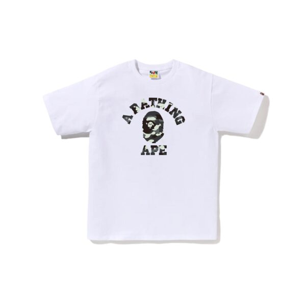 BAPE CITY CAMO GID COLLEGE LOGO TEE-WHITE