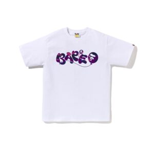 BAPE COLOR CAMO BAPE BALLOON TEE-WHITE/PURPLE