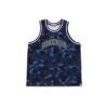 BAPE COLOR CAMO BASKETBALL JERSEY-DARK BLUE