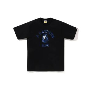 BAPE-COLOR-CAMO-COLLEGE-LOGO-TEE--BLUE-BLACK BAPE COLOR CAMO COLLEGE LOGO TEE-BLUE/BLACK