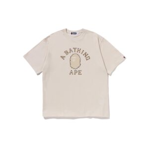 BAPE-COLOR-STONE-COLLEGE-LOGO-RELAXED-FIT-TEE--WHITE BAPE COLOR STONE COLLEGE LOGO RELAXED FIT TEE-WHITE