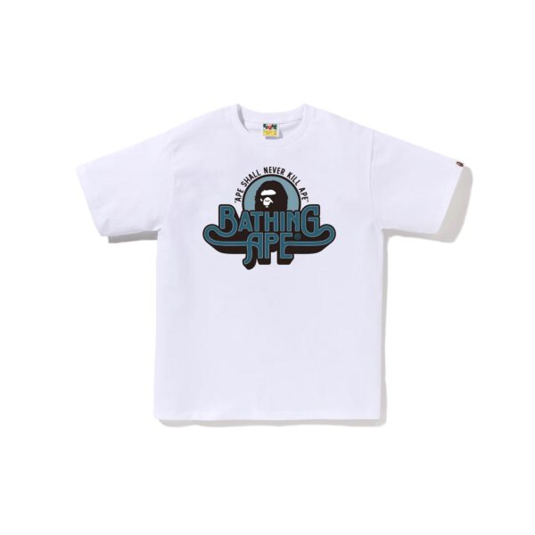 BAPE GENUINE GARMENT LOGO TEE-WHITE
