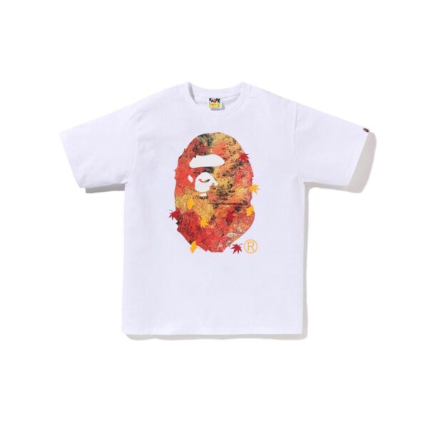 BAPE JAPAN AUTUMN PHOTO APE HEAD TEE-WHITE