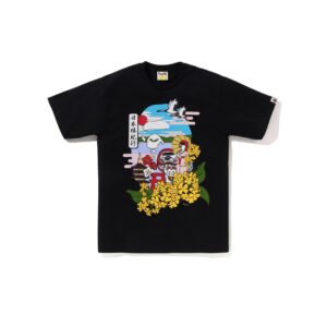 BAPE-JAPAN-CULTURE-SPRING-APE-HEAD-TEE--BLACK BAPE JAPAN CULTURE "SPRING" APE HEAD TEE-BLACK