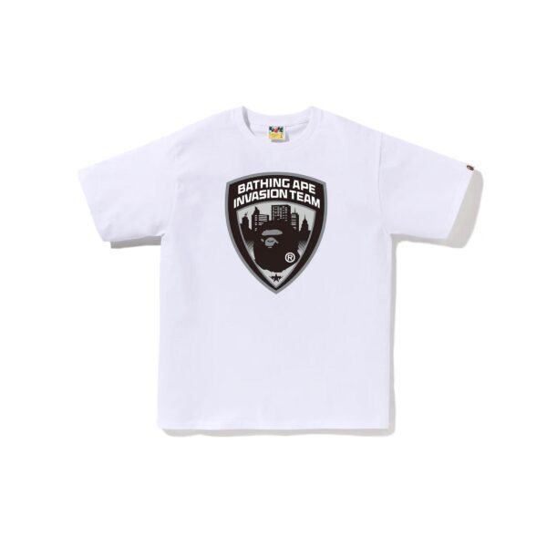 BAPE SECURITY EMBLEM TEE-WHITE