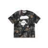 BAPE TREE EDGE CAMO APE FACE RELAXED FIT TEE-BROWN