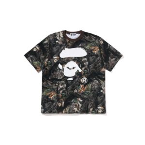 BAPE-TREE-EDGE-CAMO-APE-FACE-RELAXED-FIT-TEE--BROWN BAPE TREE EDGE CAMO APE FACE RELAXED FIT TEE-BROWN