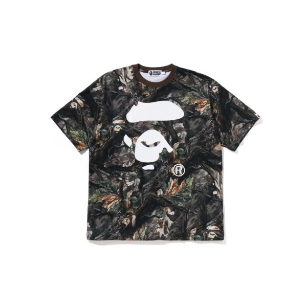 BAPE TREE EDGE CAMO APE FACE RELAXED FIT TEE-BROWN