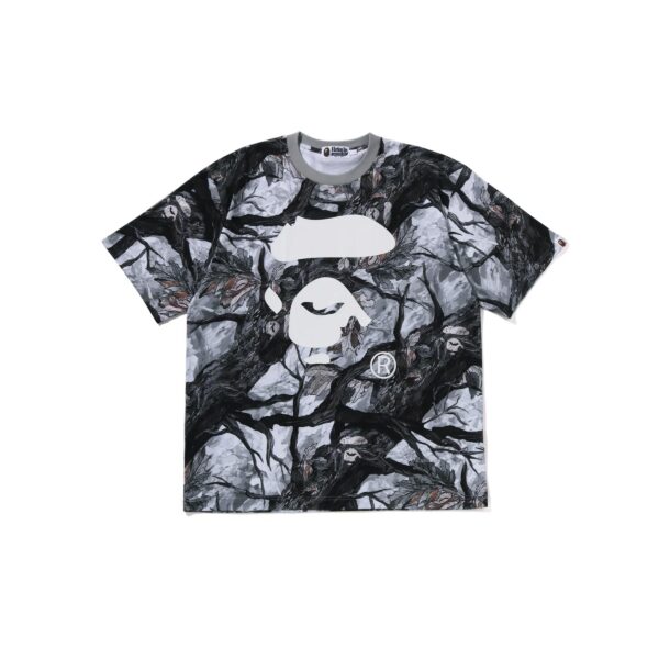 BAPE TREE EDGE CAMO APE FACE RELAXED FIT TEE-WHITE