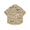 AAPE LOGO EMBROIDERED CAMO POLO BUTTONDOWN-BROWN