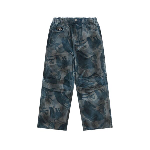 AAPE MAIN WOVEN DISTRESSED DENIM PANTS